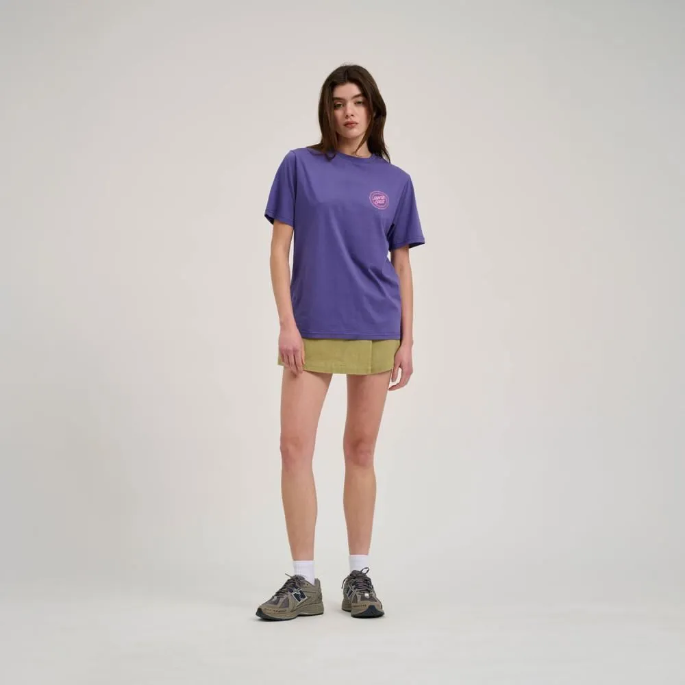 Santa Cruz Womens T-Shirt Check Outline Ringed Dot - Future Dusk