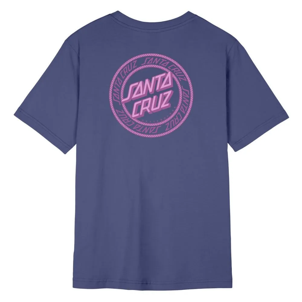 Santa Cruz Womens T-Shirt Check Outline Ringed Dot - Future Dusk