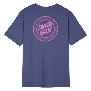 Santa Cruz Womens T-Shirt Check Outline Ringed Dot - Future Dusk