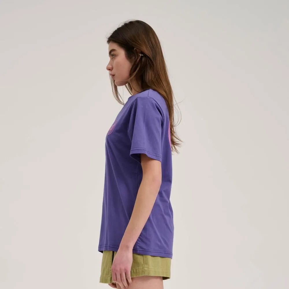 Santa Cruz Womens T-Shirt Check Outline Ringed Dot - Future Dusk