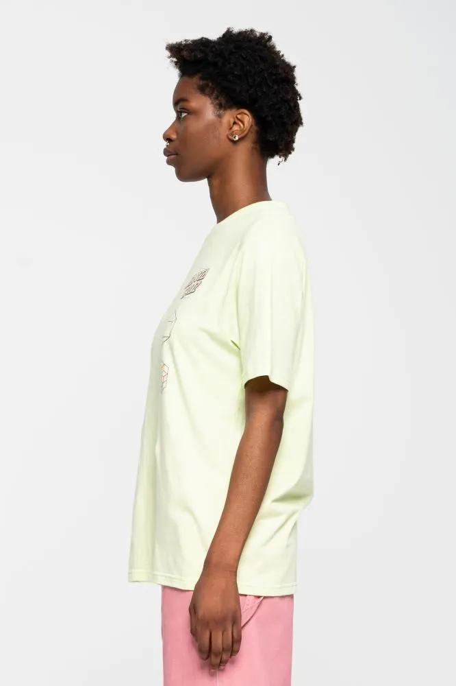 Santa Cruz Womens T-Shirt Japanese Optical Dot T-Shirt - Aloe Green