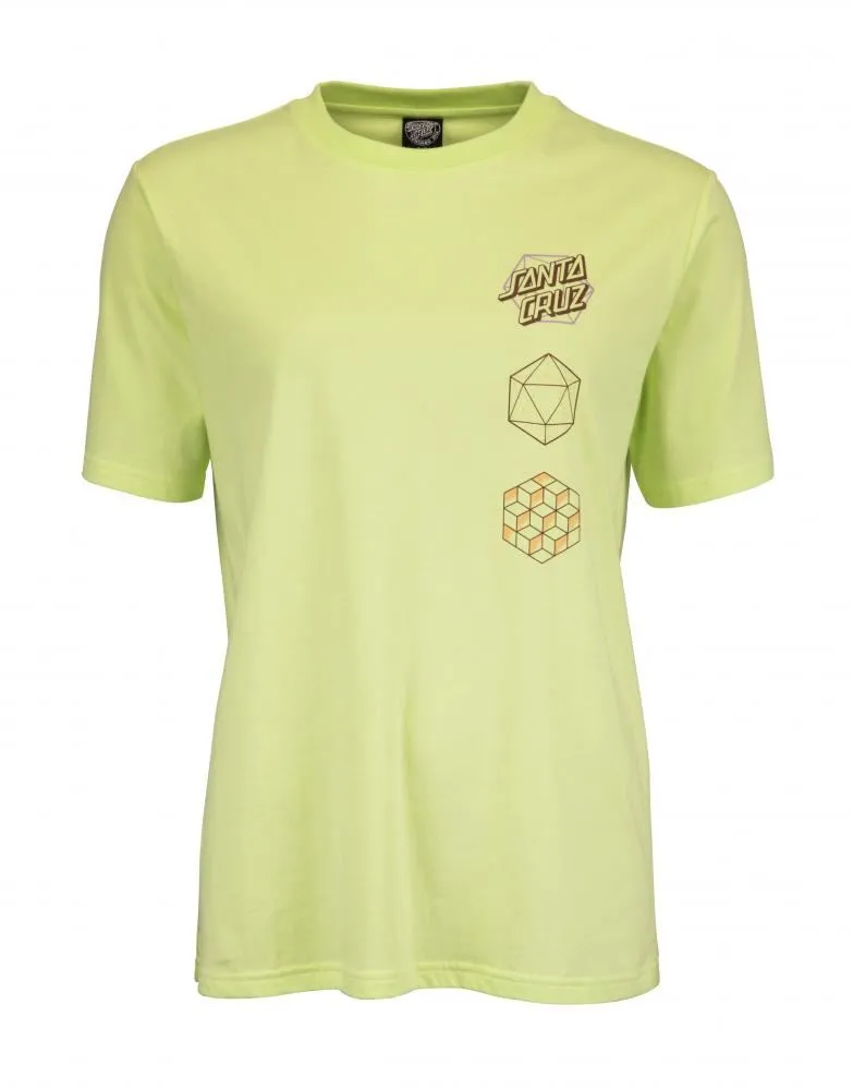 Santa Cruz Womens T-Shirt Japanese Optical Dot T-Shirt - Aloe Green