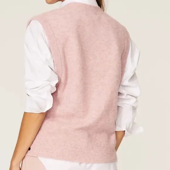 Scotch soda size smalll light pink vest fuzzy knit slip over