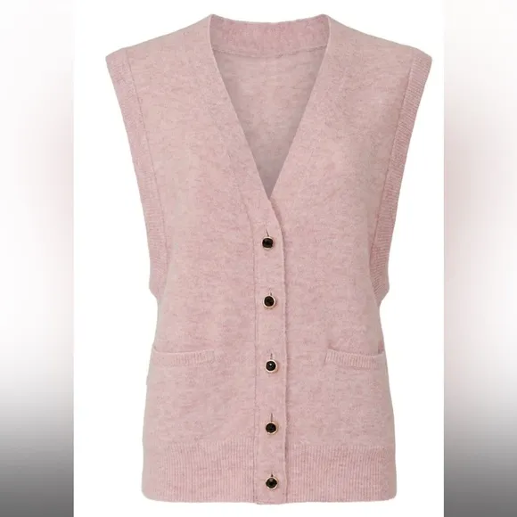 Scotch soda size smalll light pink vest fuzzy knit slip over