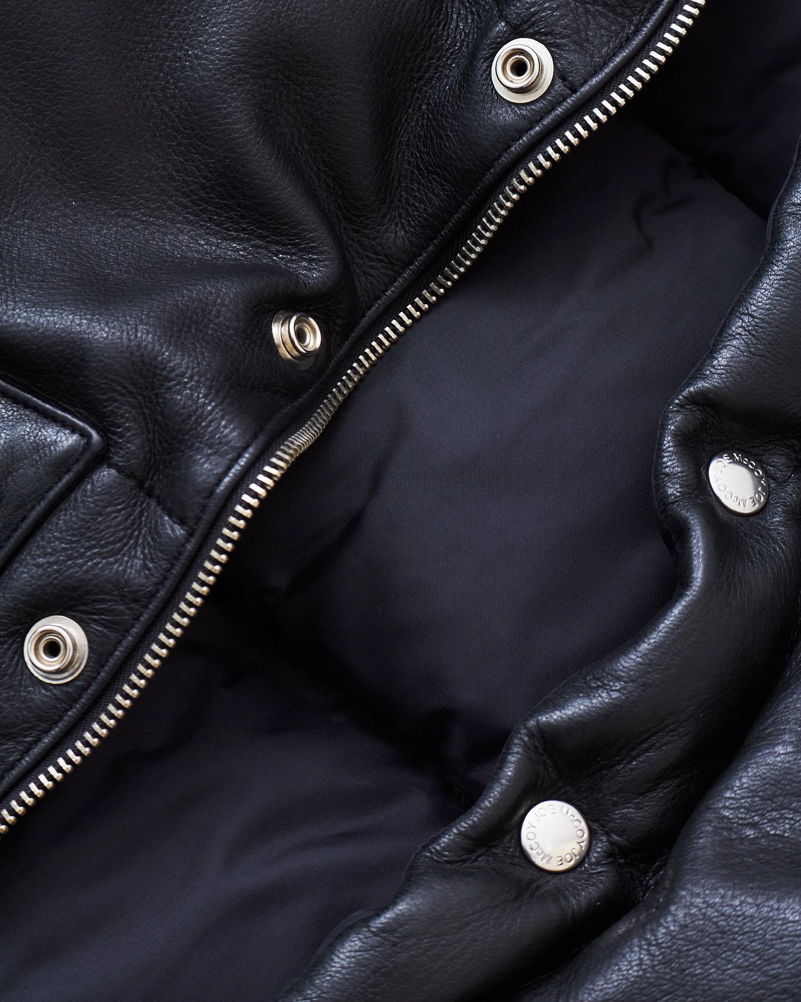 Second Hand Real McCoy's Deerskin Down Vest 030 Black Size 42