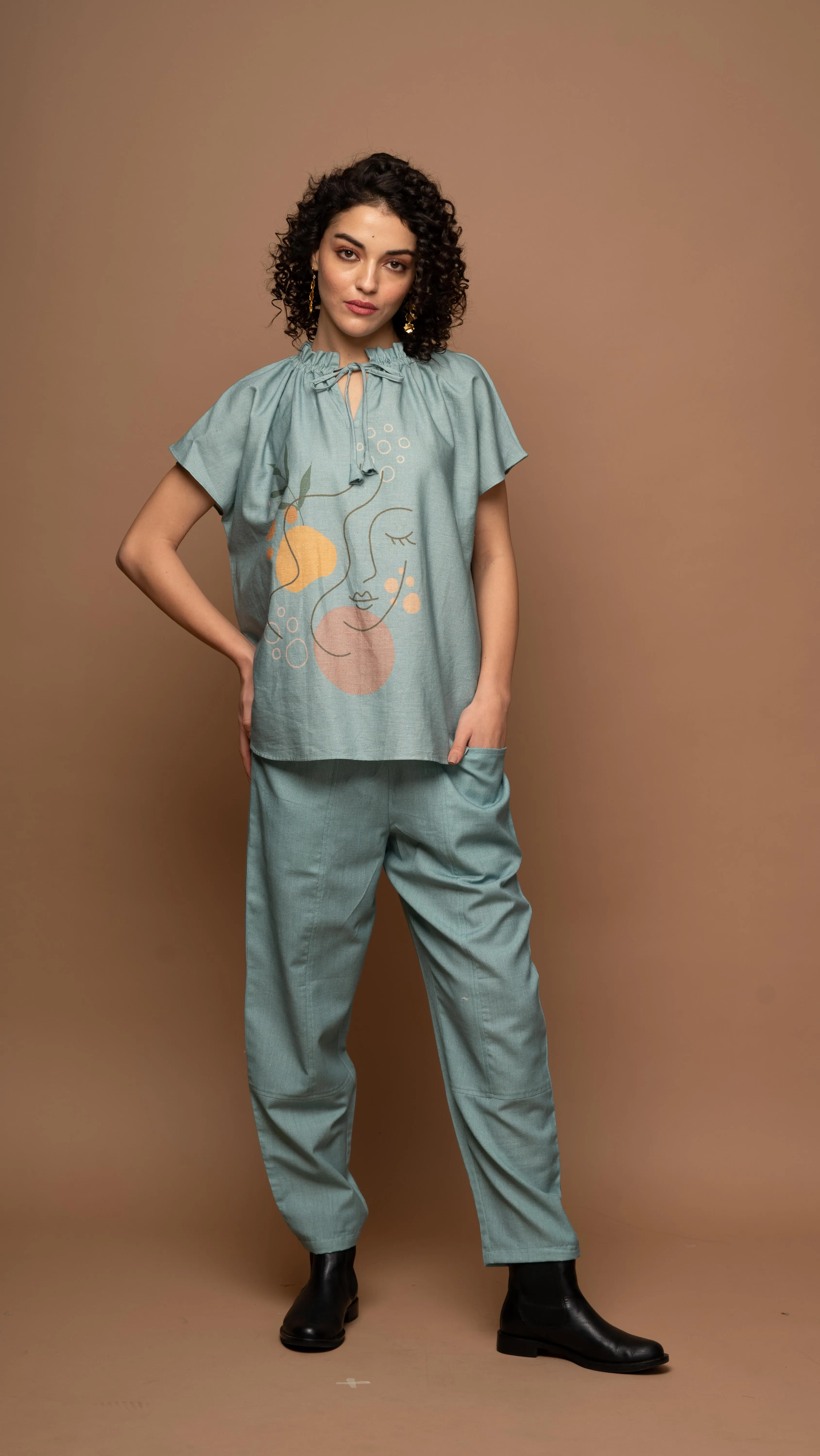 Serene Blue Peaceful Pause: Co-ord Pants Set