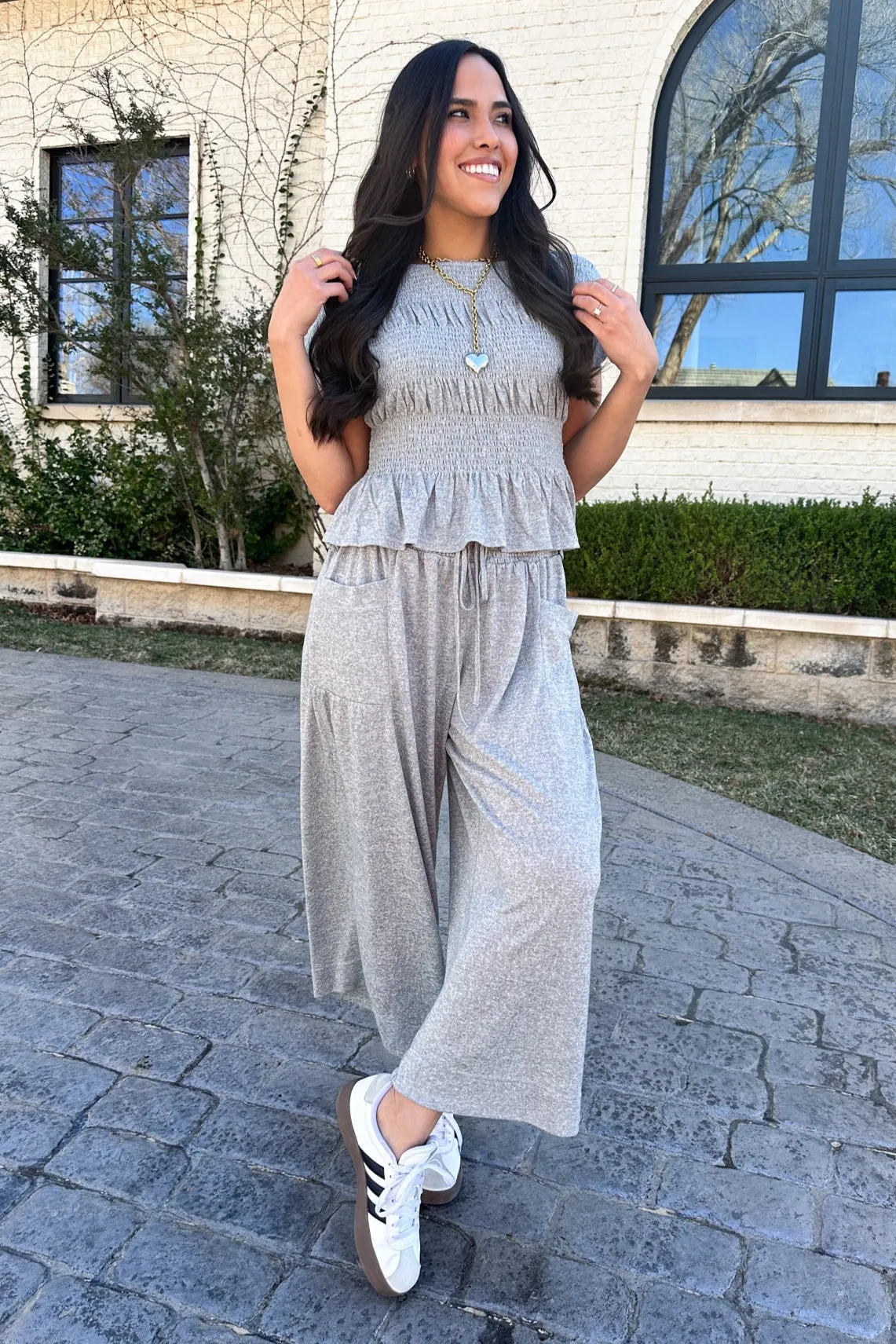 SERENE ESCAPE SMOCKED TOP