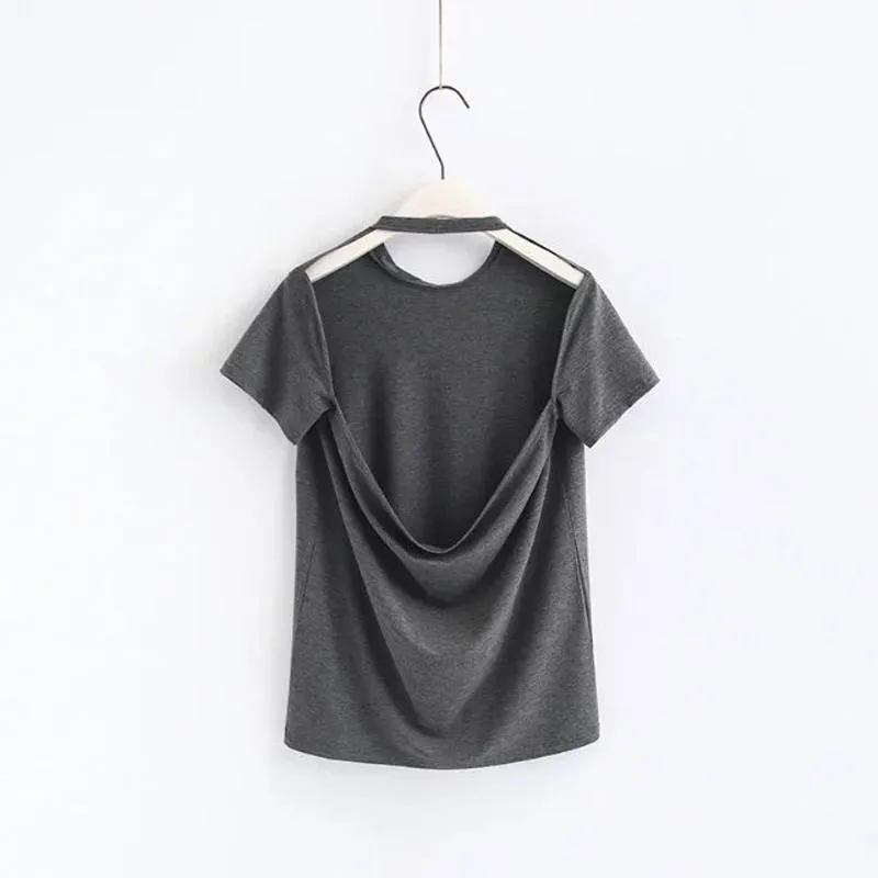 Sexy Open Back T-Shirt