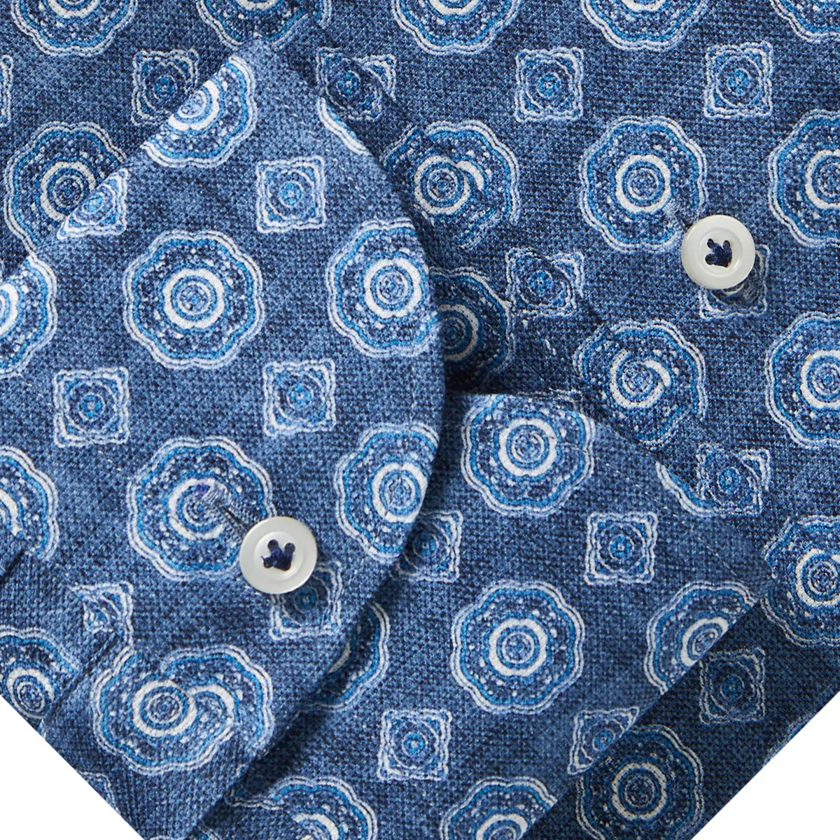 SF17438 Textured Printed Medallion Sport Shirt