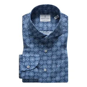 SF17438 Textured Printed Medallion Sport Shirt