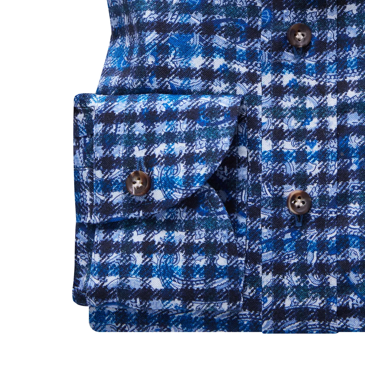 SF18215 Dobby Paisley Overprint Sport Shirt