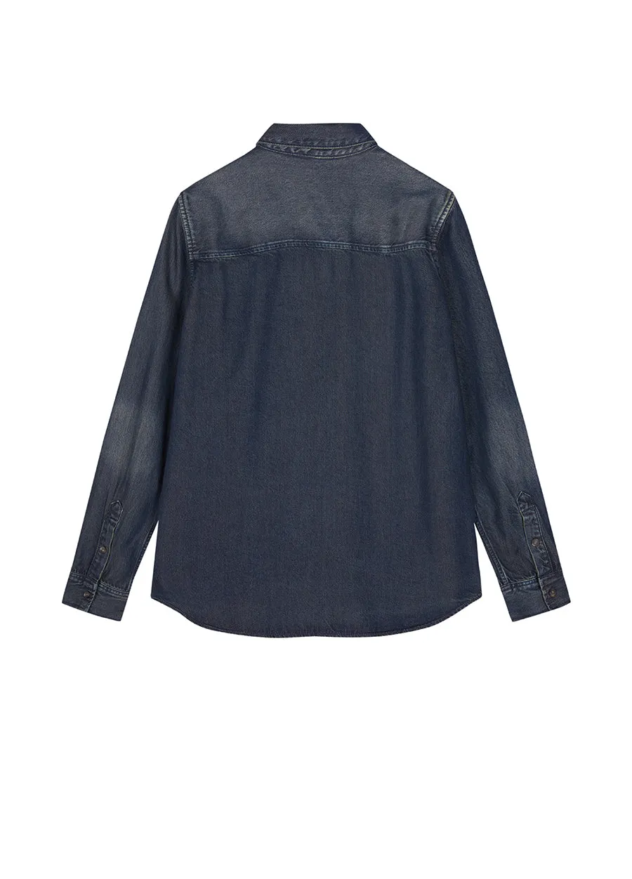 Shirt/JNBY Denim Loose Fitting Long-sleeved Shirt