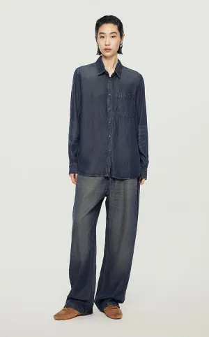 Shirt/JNBY Denim Loose Fitting Long-sleeved Shirt