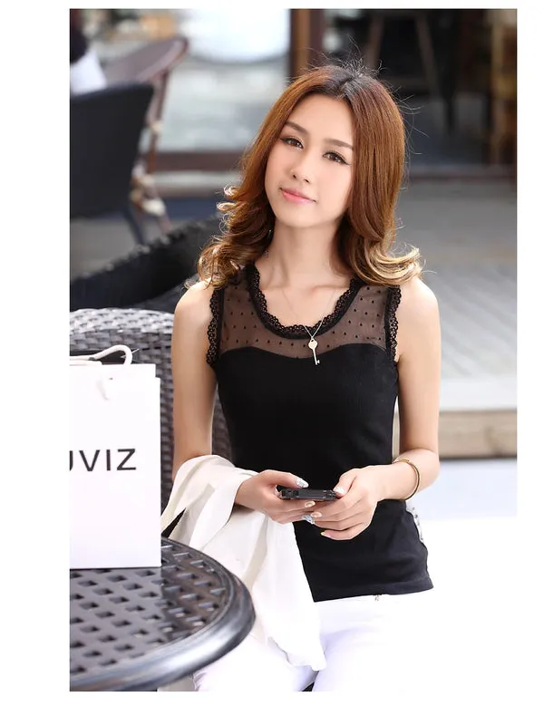 simple beauty mesh top