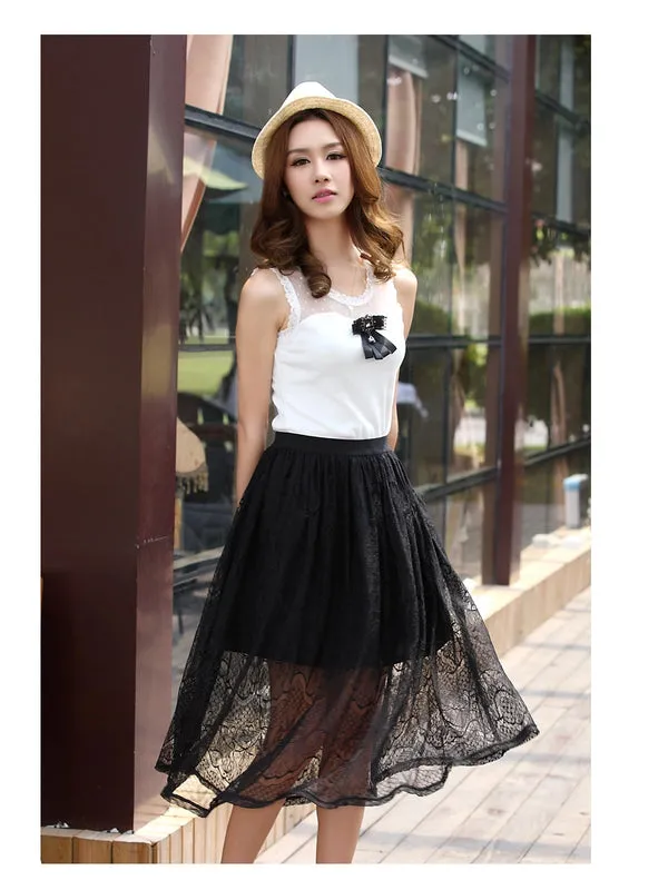 simple beauty mesh top
