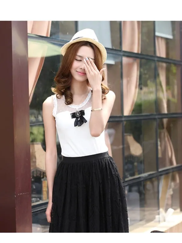 simple beauty mesh top