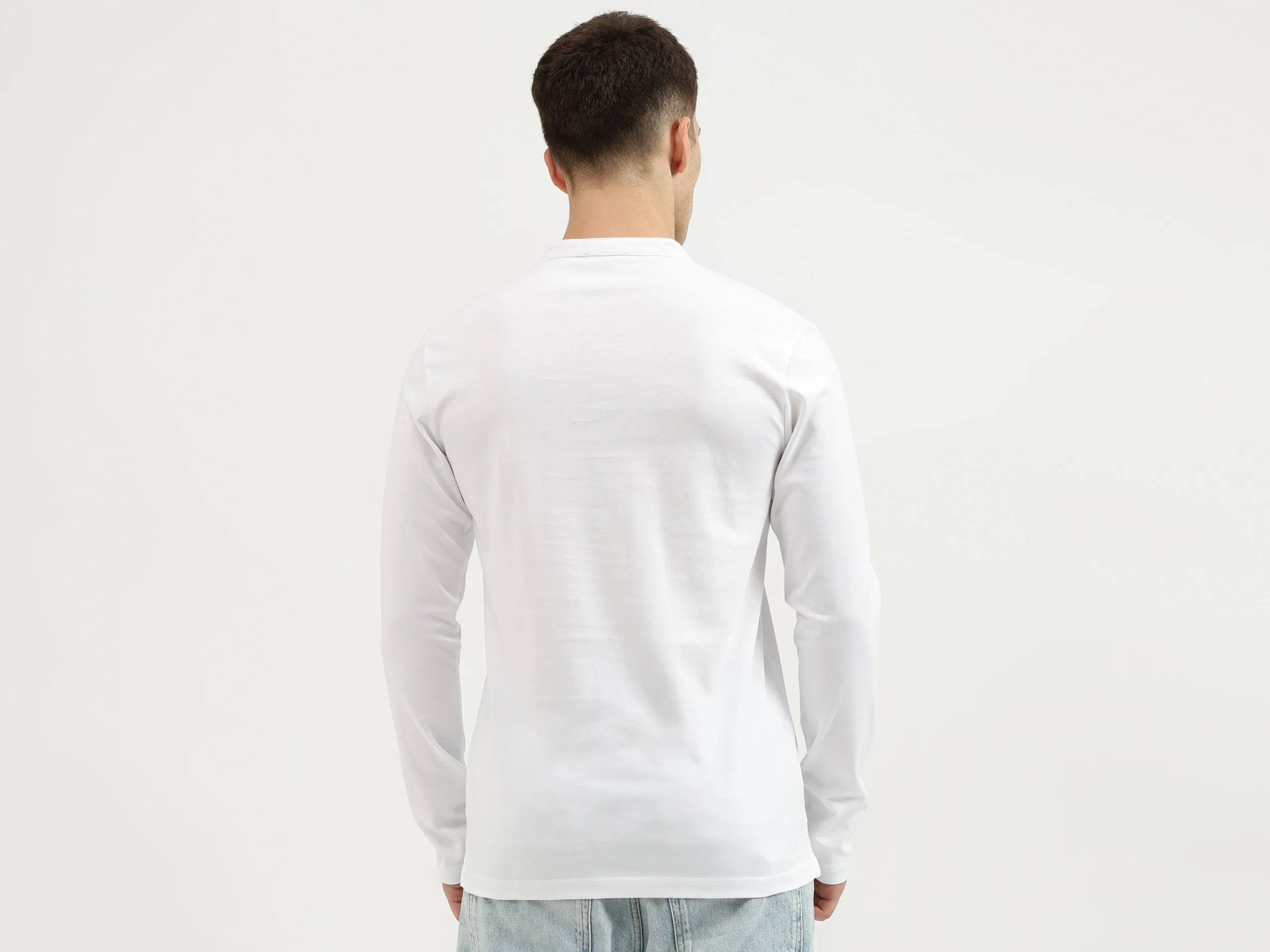 Slim Fit Henley Solid T-Shirt