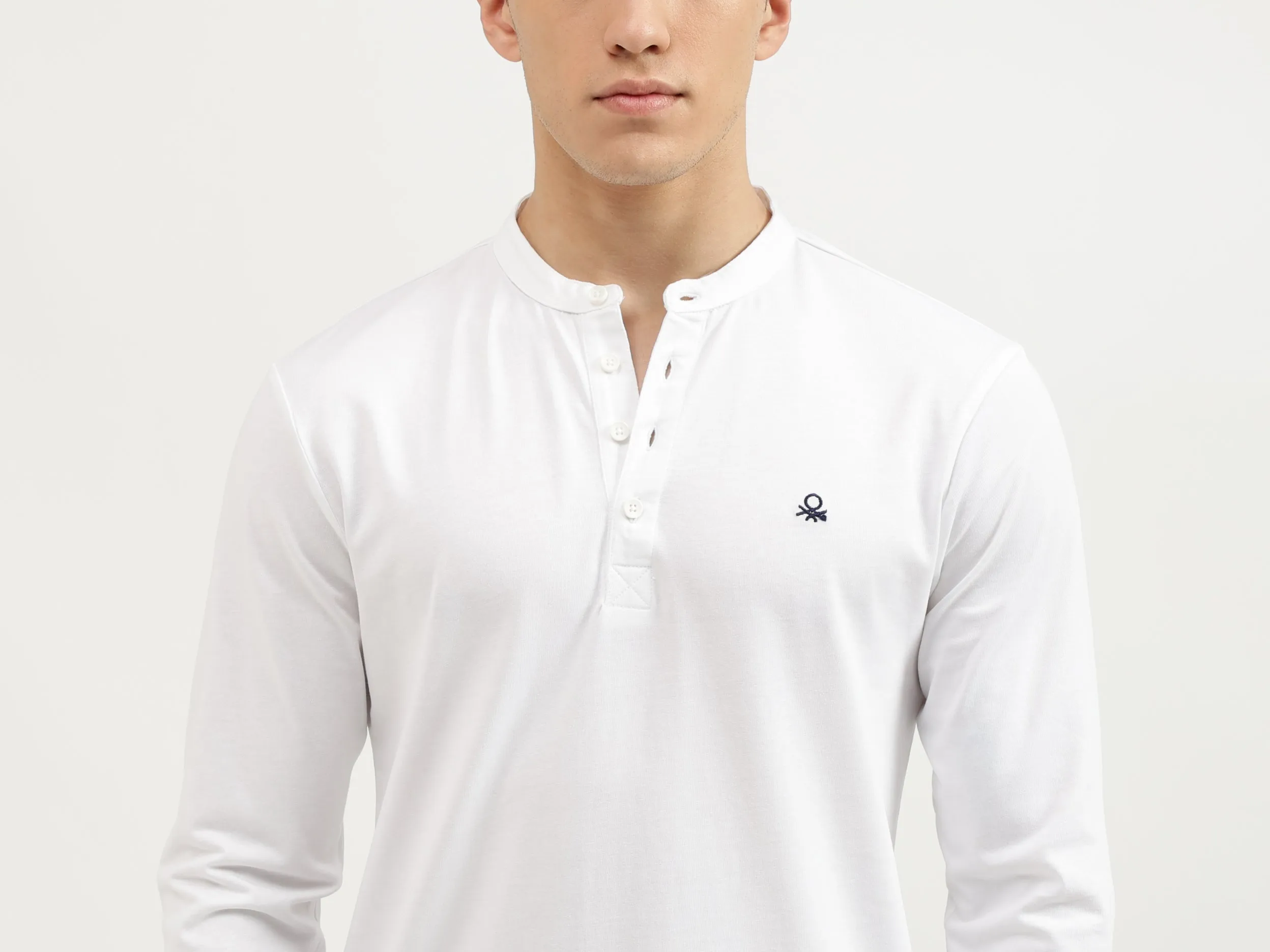 Slim Fit Henley Solid T-Shirt
