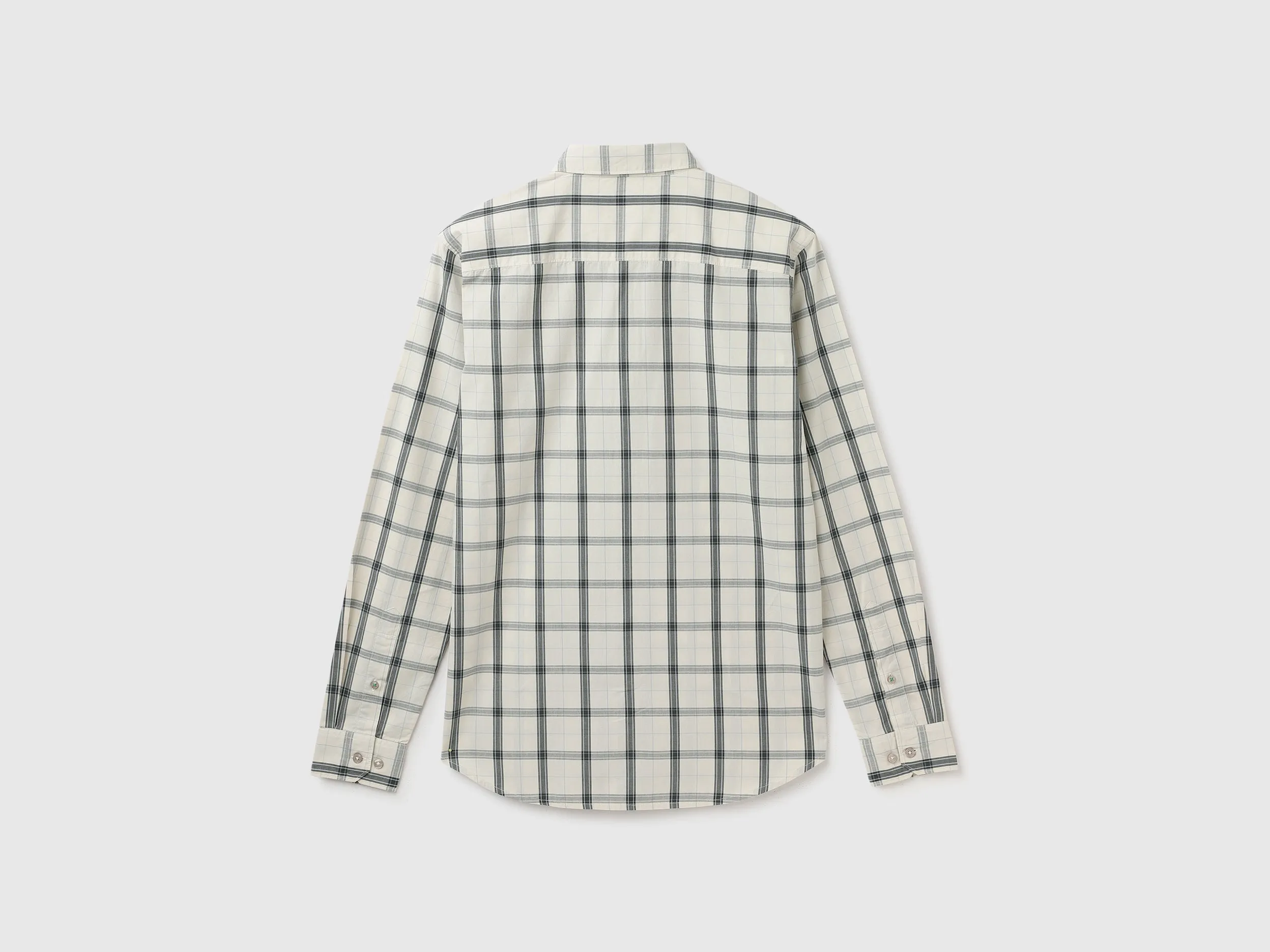 Slim Fit Spread Collar Checkered Shirt
