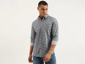 Slim Fit Spread Collar Printed Shirts