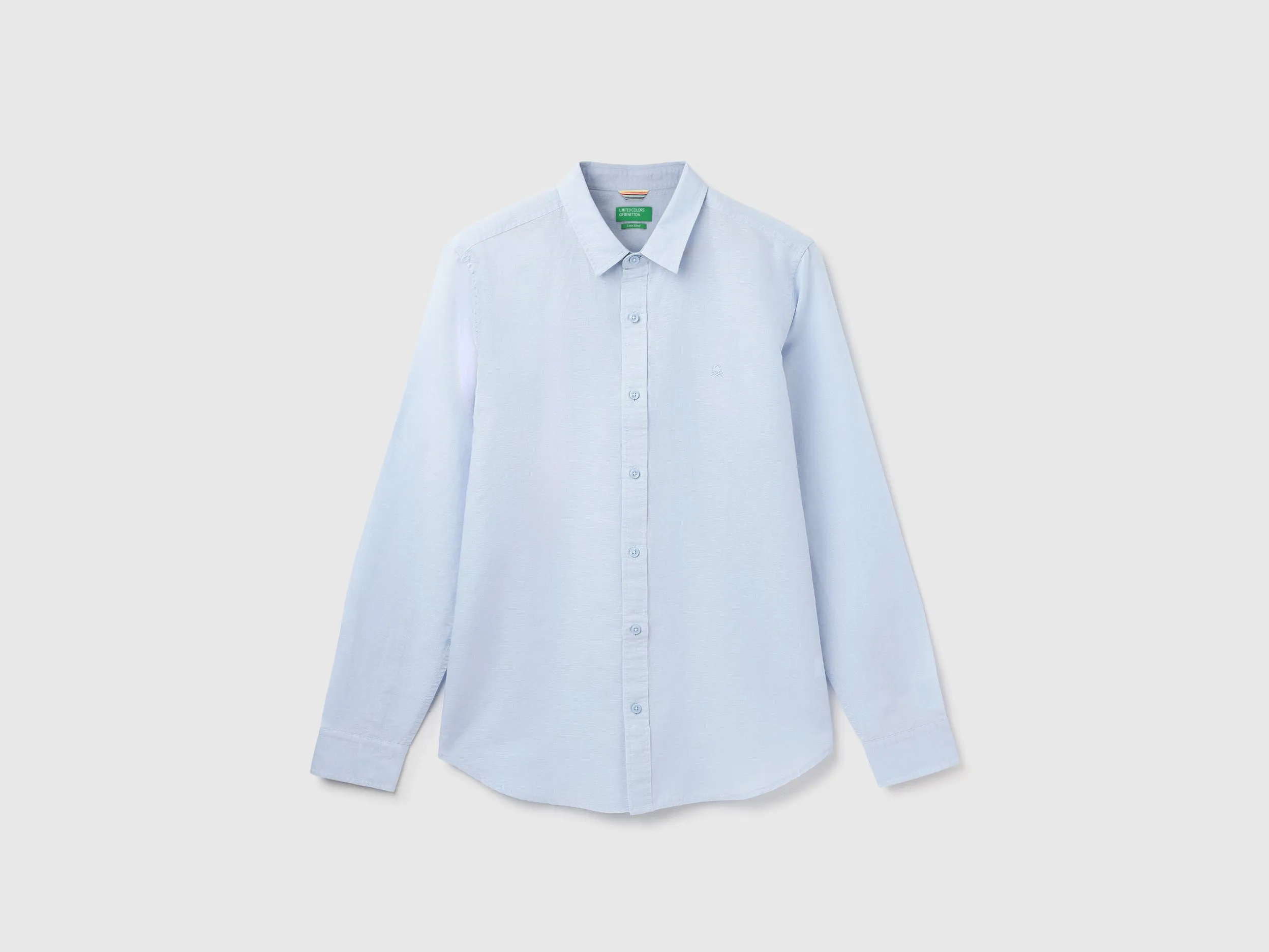 Slim Fit Spread Collar Solid Shirt