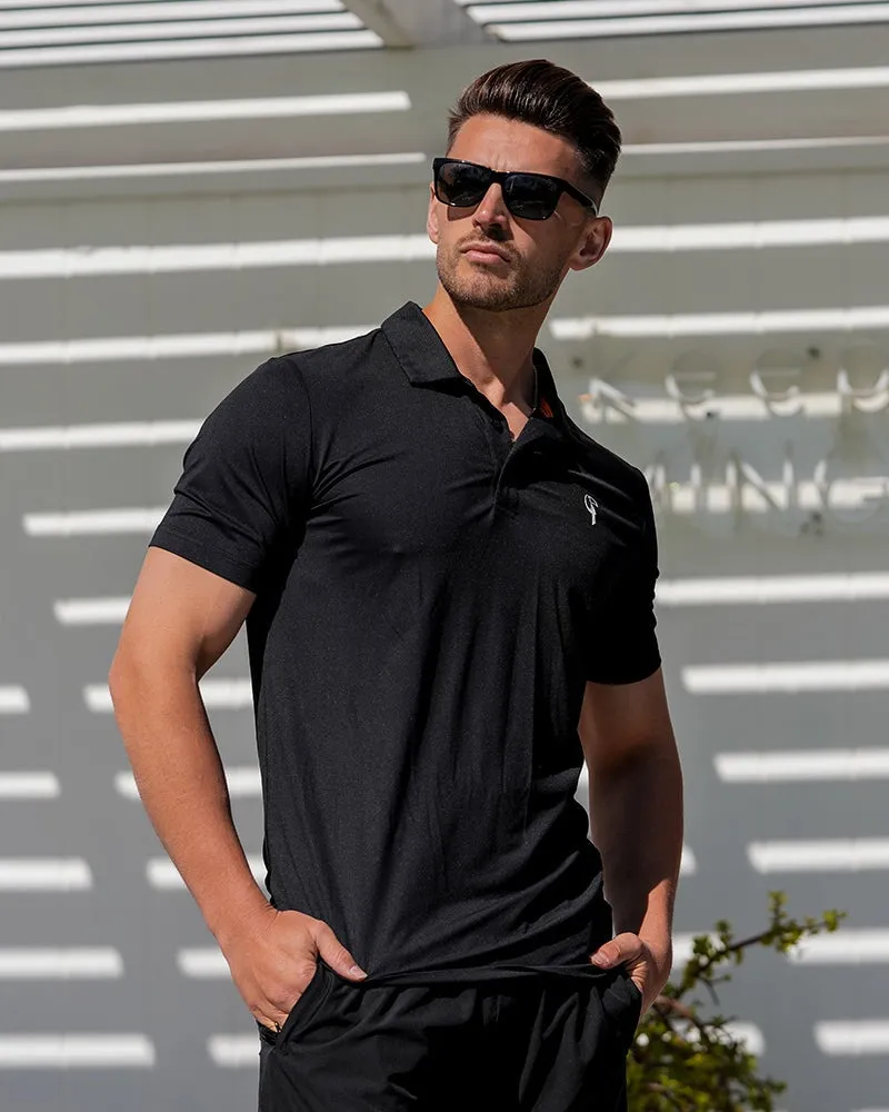Solid Black Polo