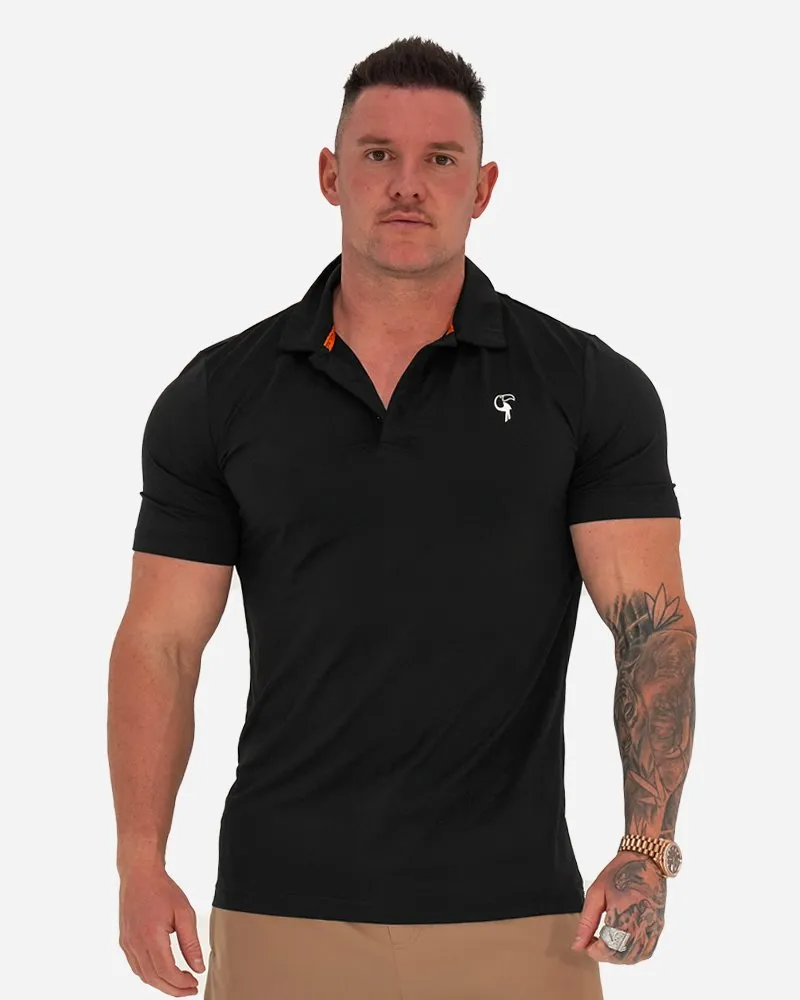 Solid Black Polo