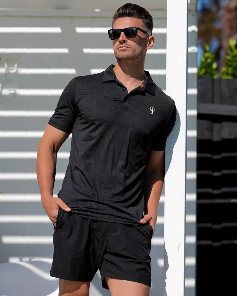 Solid Black Polo