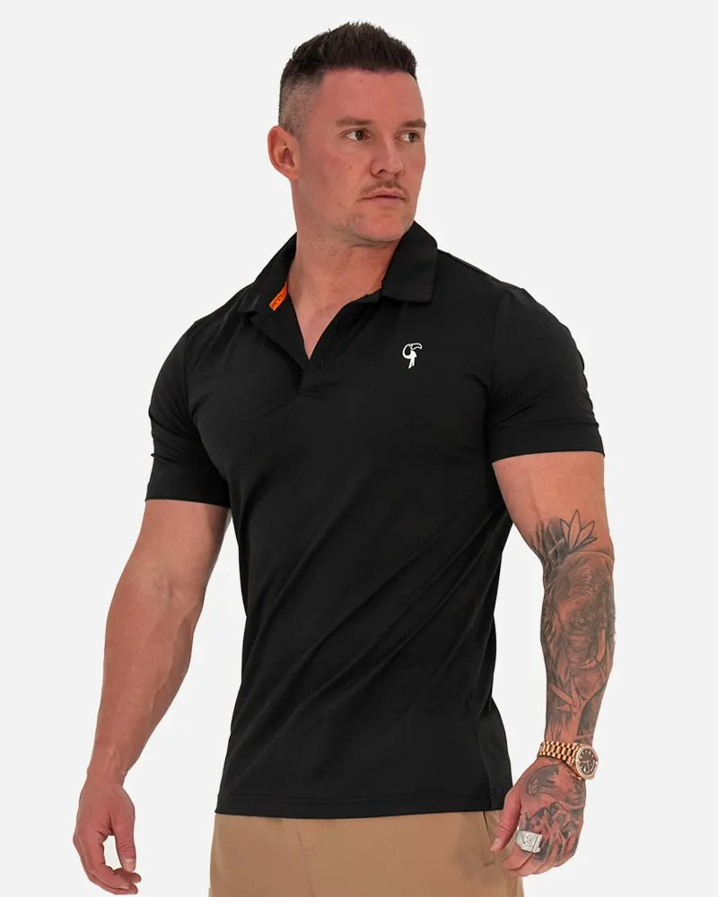 Solid Black Polo
