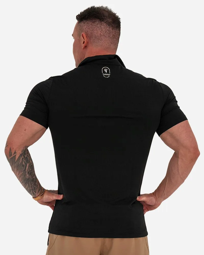 Solid Black Polo