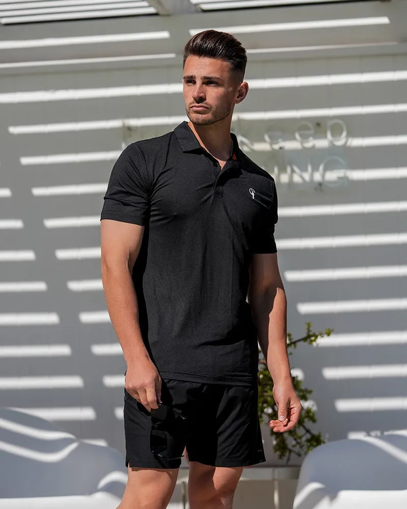 Solid Black Polo