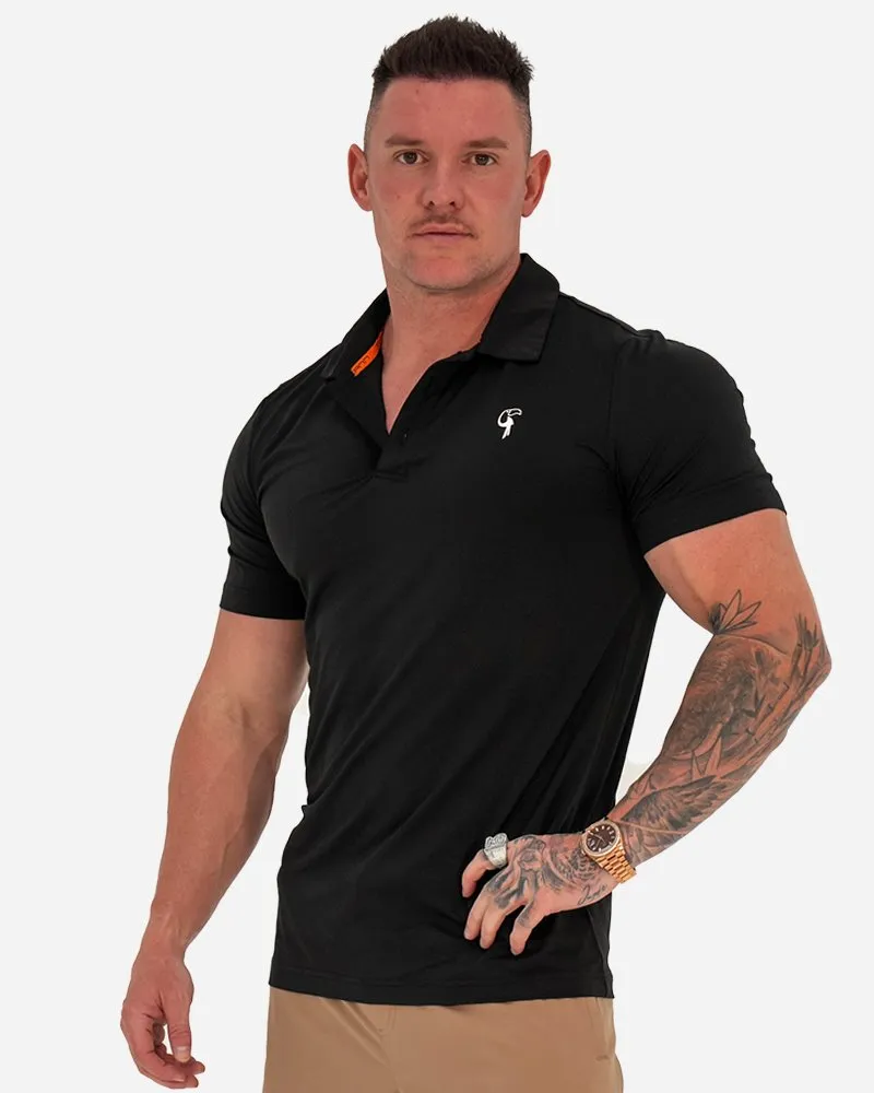 Solid Black Polo