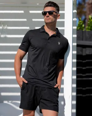 Solid Black Polo