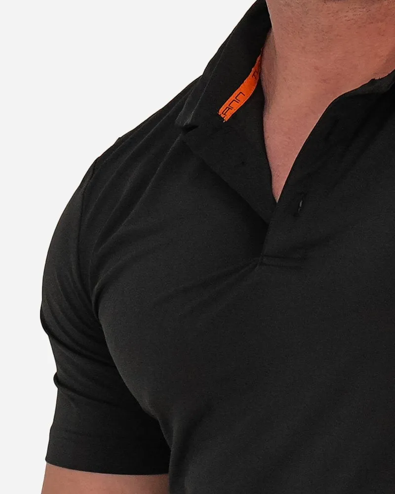 Solid Black Polo