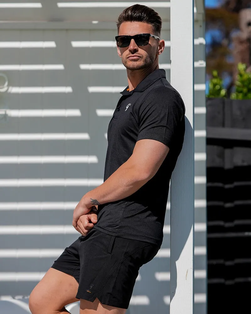 Solid Black Polo