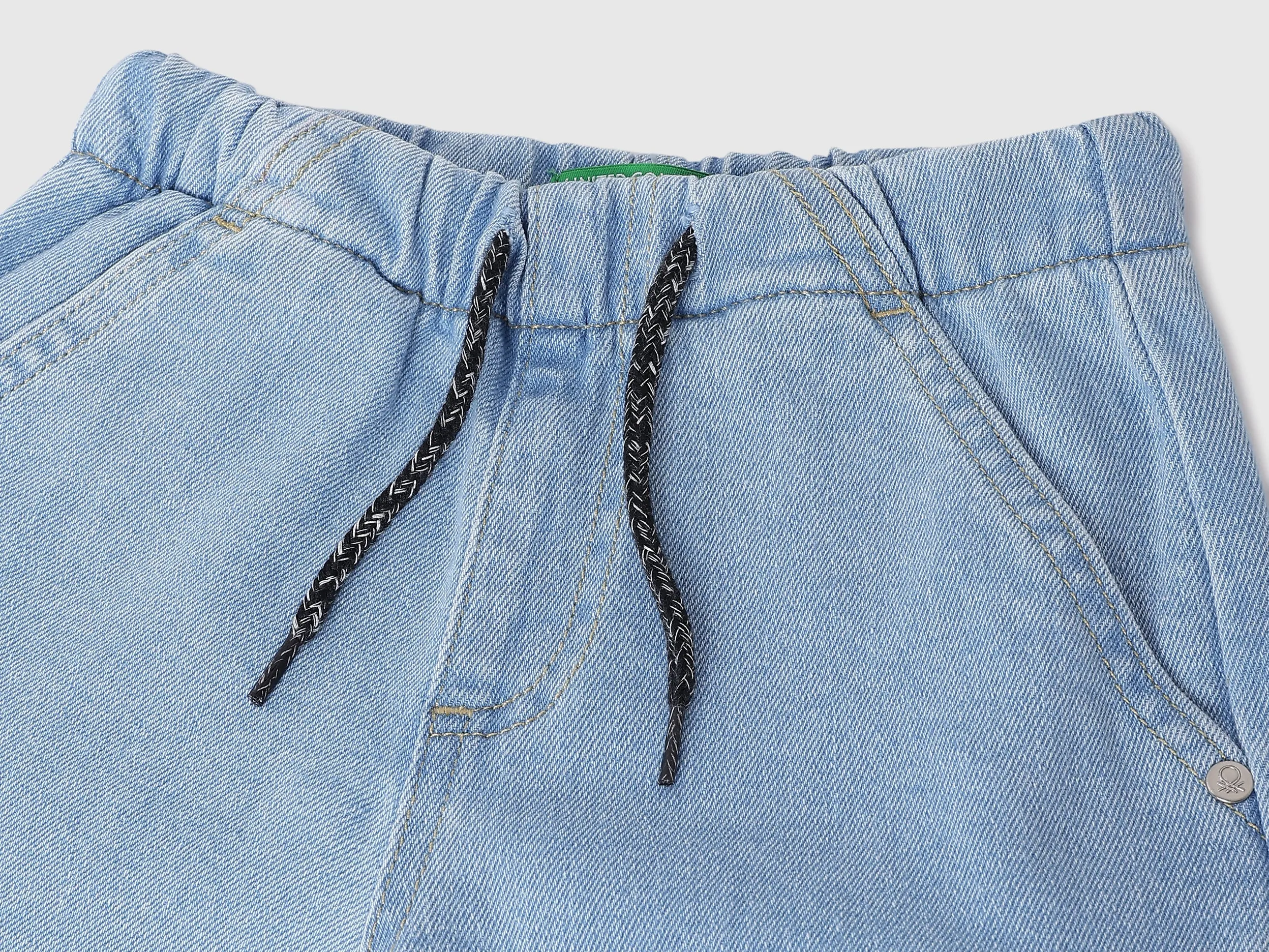 Solid Wide Leg Fit Cargo Pants