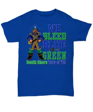South Shore - We Bleed Blue and Green-tee 2 side