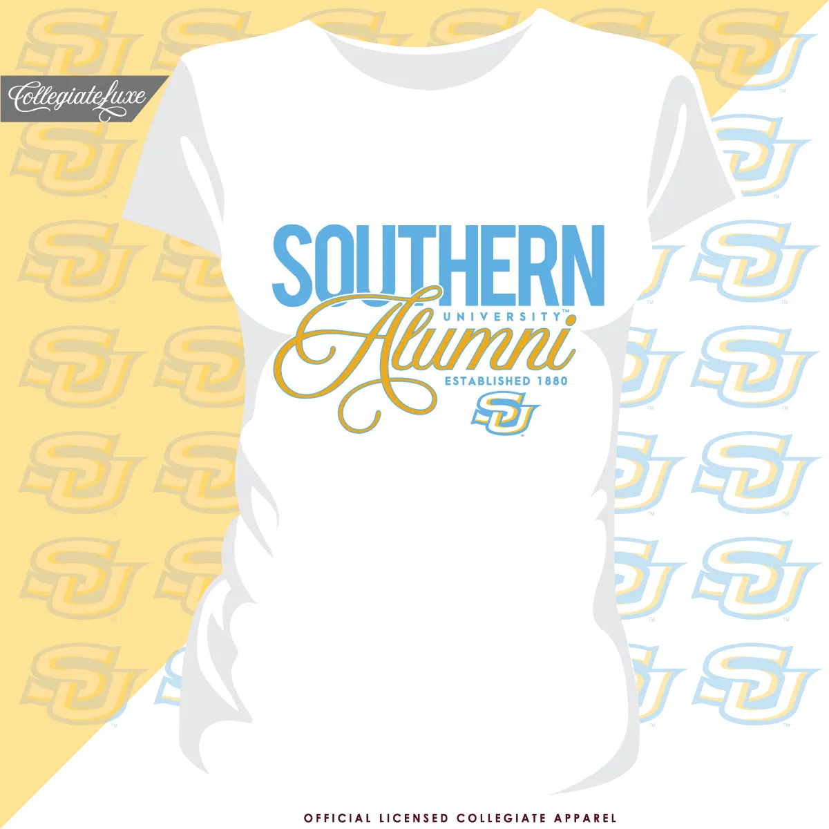 SOUTHERN UNIV. | FANCY ALUMNI White Ladies Tees -Z-