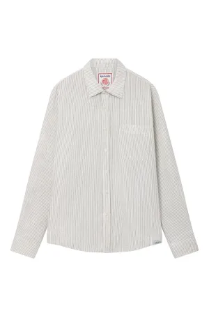 Spectre Men's Organic Cotton Shirt | Ivory & Navy