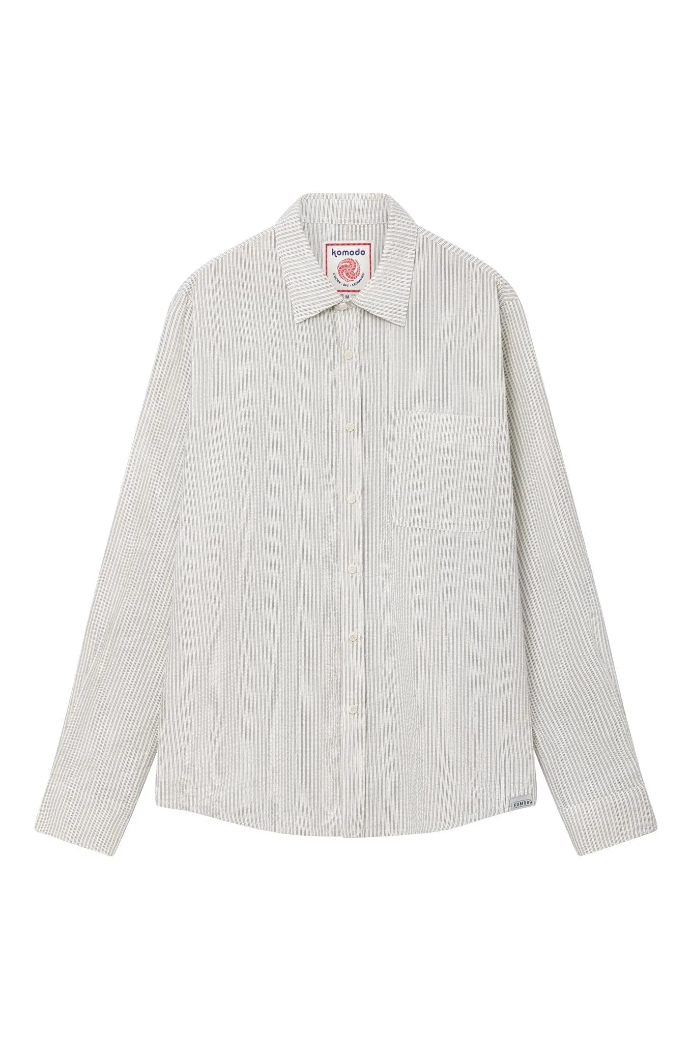 Spectre Men's Organic Cotton Shirt | Ivory & Navy