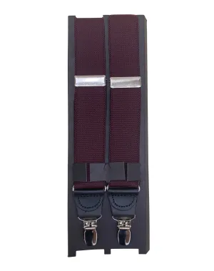 Status Clip Suspenders - Burgundy