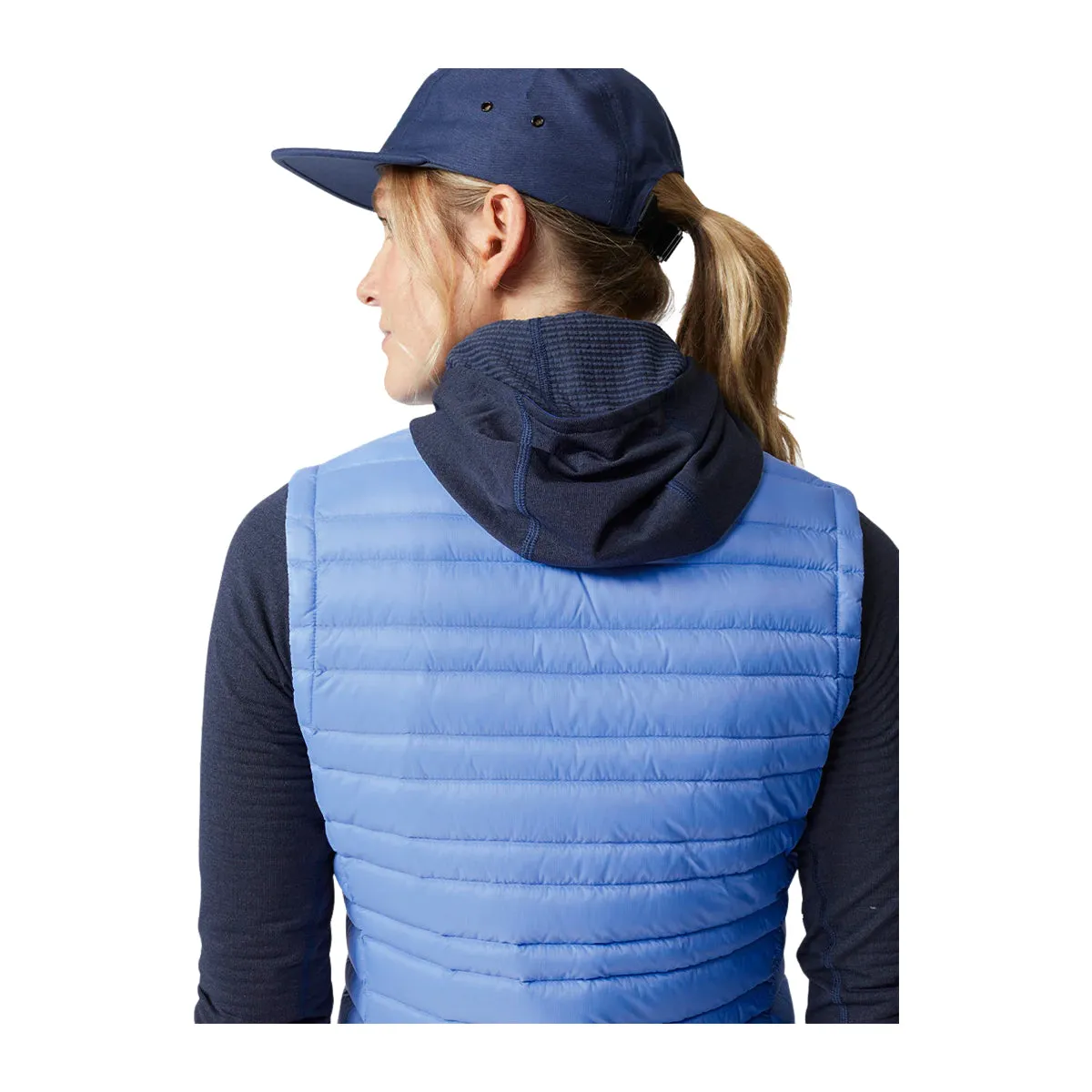 Stio MTS Logo Women's Pinion Down Vest Chicory Flower
