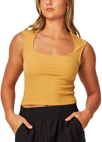 STRETCHY RAYON RIBBED SCOOP NECK SLEEVELESS CROP TOP(BELLA06) <Bundle>