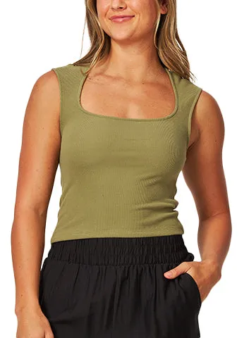 STRETCHY RAYON RIBBED SCOOP NECK SLEEVELESS CROP TOP(BELLA06) <Bundle>