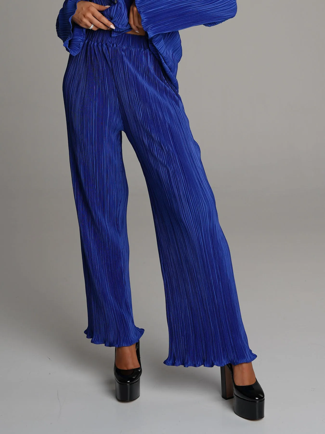 SUNDAZE - Pleated Pants • Royal Blue