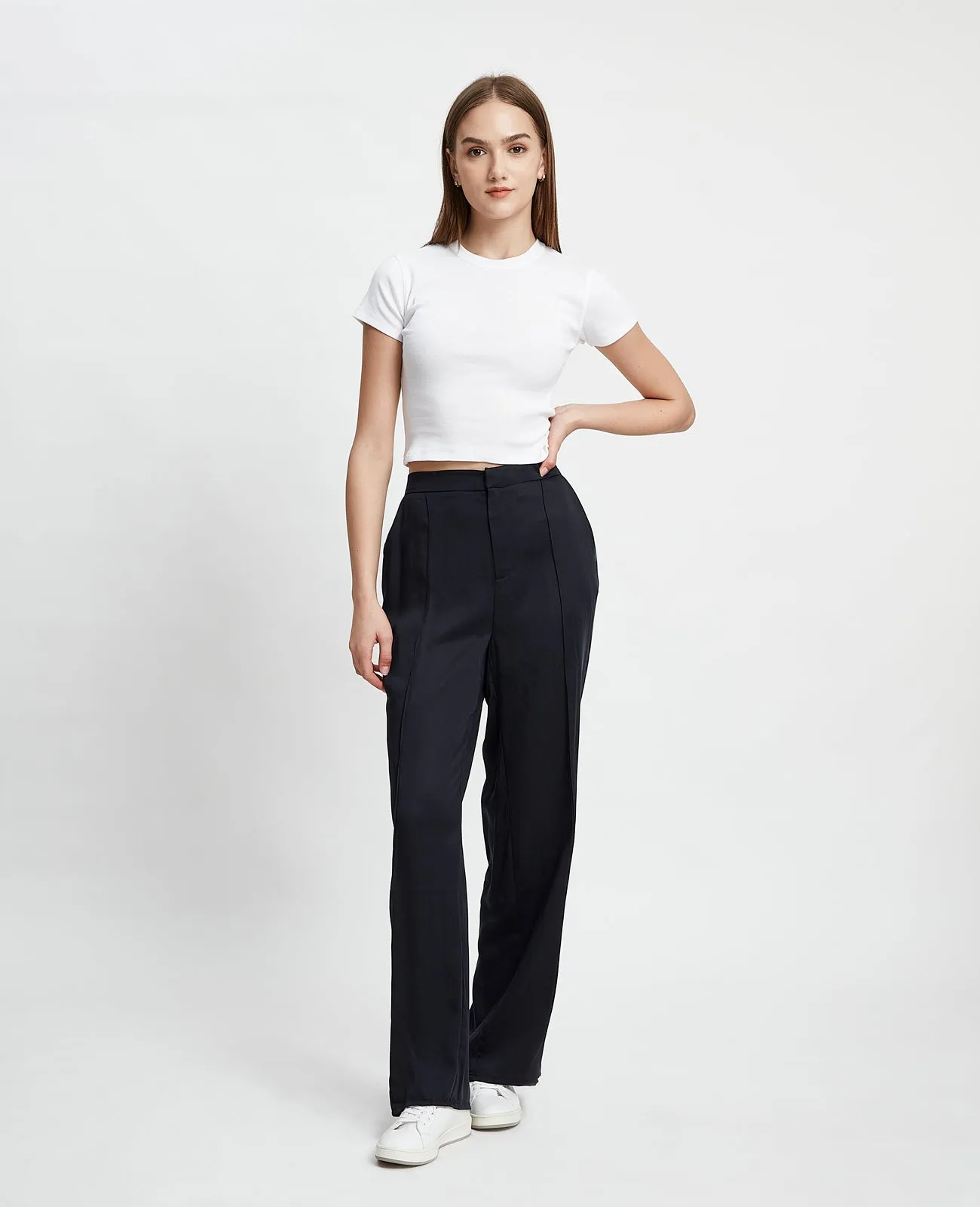 Supima Ribbed Crop Tee