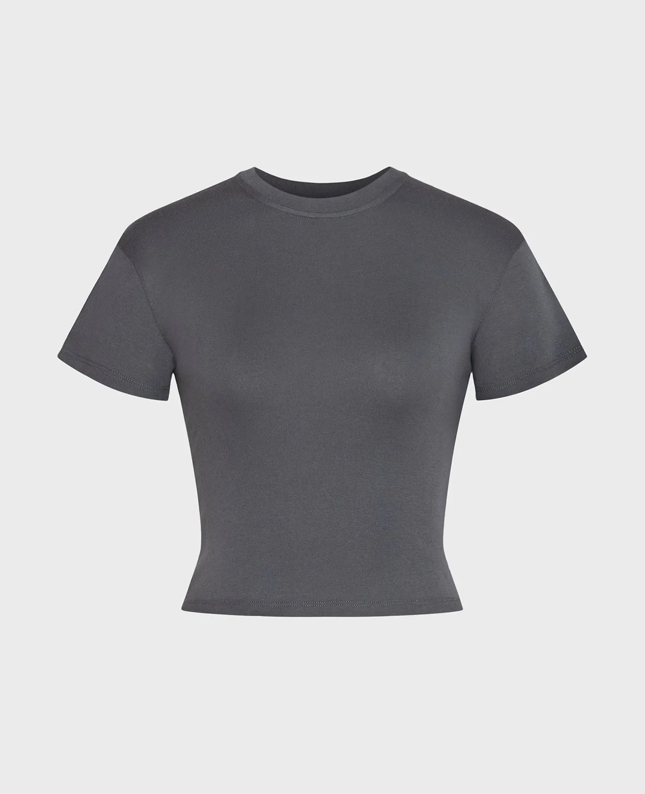 Supima Ribbed Crop Tee