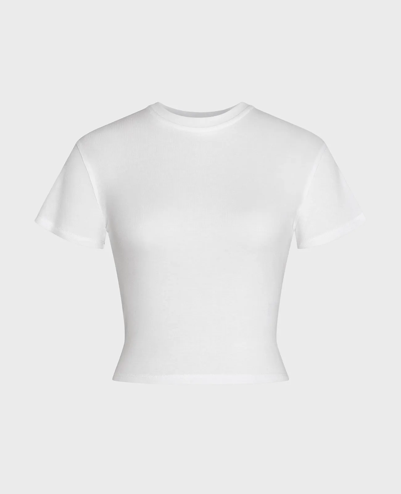 Supima Ribbed Crop Tee