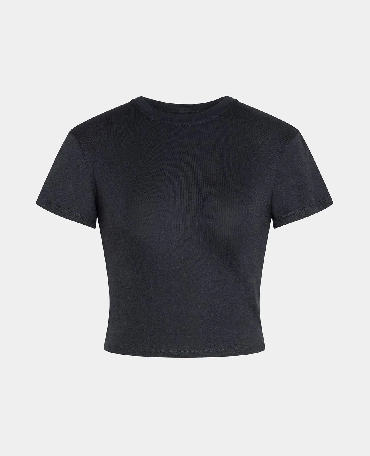 Supima Ribbed Crop Tee