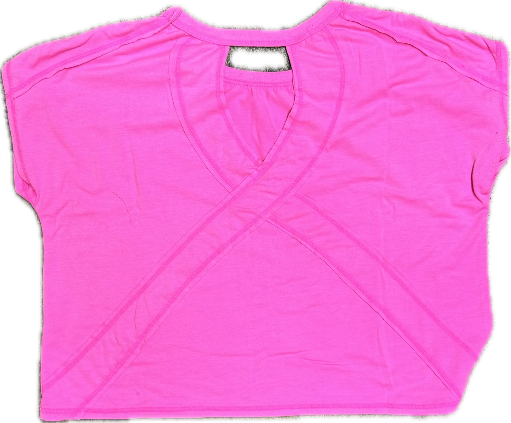 T2LOVE- Open Back Fashion Top (neon pink)